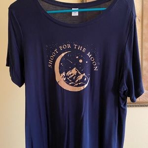 luxe blue t-shirt w/ graphic design